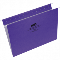 Basics&reg; Coloured Hanging Folders Letter Violet 25/box