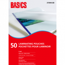 Basics&reg; Laminating Pouches Menu Size 3mil 11-1/2" x 17-1/2" 50/pkg