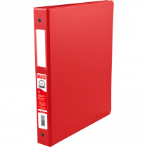 Basics&reg; Round Ring Binder 1" Red