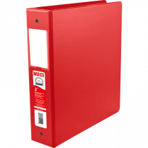 Basics&reg; Round Ring Binder 2" Red