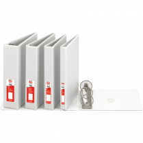 Basics&reg; Customizable Round Ring Binder 1-1/2" White