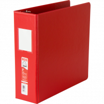 Basics&reg; D-Ring Binder 3" Red
