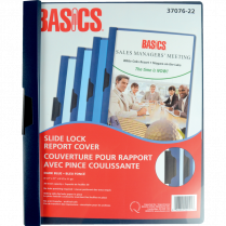 Basics&reg; Slide Lock Presentation Cover Letter Dark Blue 6/pkg