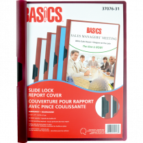 Basics&reg; Slide Lock Presentation Cover Letter Maroon