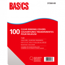 Basics&reg; Clear Binding Covers 7 mil 11-1/4" x 8-3/4" 100/pkg