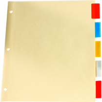 Basics&reg; Insertable Indexes Assorted Colours 5 Tabs