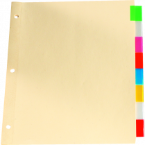 Basics&reg; Insertable Indexes Assorted Colours 8 Tabs