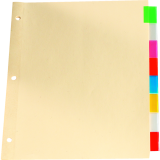 Basics&reg; Insertable Indexes Assorted Colours 8 Tabs