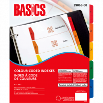 Basics&reg; Colour Coded Indexes 1-5, 4 sets/pkg