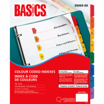 Basics&reg; Colour Coded Indexes 1-8, 4 sets/pkg