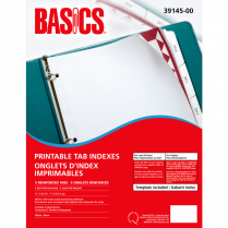 Basics&reg; Printable Tab Indexes Laser 5-Tabs 5 sets/pkg