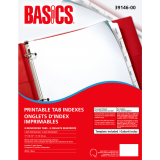 Basics&reg; Printable Tab Indexes Laser 5-Tabs 5 sets/pkg