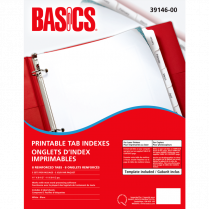 Basics&reg; Printable Tab Indexes Laser 8-Tabs 5 sets/pkg