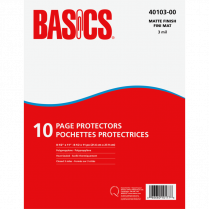 Basics&reg; Page Protectors 3 mil Matte Letter 10/pkg