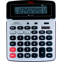 Basics&reg; 12-Digit Dual Power Desktop Business Calculator