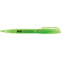 Basics&reg; Highlighters Pen Style Green 12/box