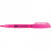 Basics&reg; Highlighters Pen Style Pink 12/box
