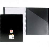 Basics&reg; Classic Coil Notebook 11" x 8-1/2" 152 pages Black