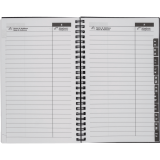 Basics&reg; Weekly Diary Flexible Cover 8" x 5" Bilingual Black