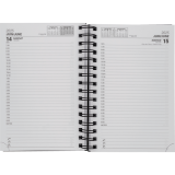 Basics&reg; Daily Diary Flexible Cover 8" x 5" Bilingual Black