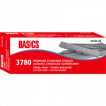 Basics&reg; Premium Standard Staples Chisel Point 1/4" 3,780/box