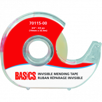 Basics&reg; Invisible Mending Tape Dispenser 3/4" (19mm x 32.9m)