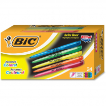 Bic&reg; brite liner&reg; Highlighter Fine Tip Assorted Colours 24/box