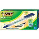 Bic&reg; ReVolution Clic Stic&trade; Retractable Ball Point Pen Medium Point Blue 12/box