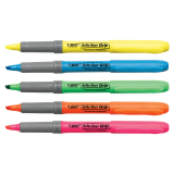 BIC Brite Liner Grip Highlighters Assorted 5/set