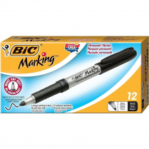 Bic&reg; Intensity&reg; Permanent Marker Conical Tip Black 12/box