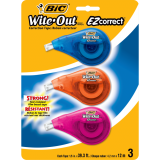 BIC&reg; Wite-Out&reg; EZcorrect&reg; Correction Tape 1 Line 4.2mm x 12m 3/pkg