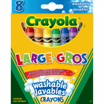 Crayola&reg; Large Washable Crayons Assorted Colours 8/pkg