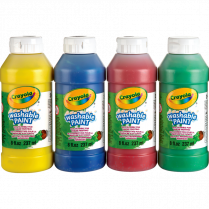 Crayola&reg; Washable Paint 237ml Assorted Colours 4/pkg