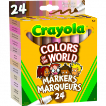 Crayola&reg; Colors Of the World Markers Broad Assorted Colours 24/pkg