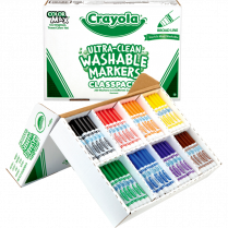 Crayola&reg; Classpack Washable Markers Conical Tip Assorted Colours 200/cse