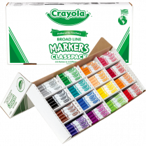 Crayola&reg; Classpack Washable Markers Conical Tip Assorted Colours 256/cse