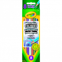Crayola&reg; Coloured Pencils Assorted Metallic Colours 8/pkg