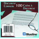 Blueline&reg; Document Corners Blue 100/pkg