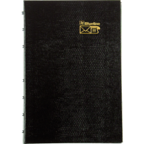 Blueline&reg; NotePro&trade; Telephone and Address Book 8" x 5" 100 pgs Trilingual Black