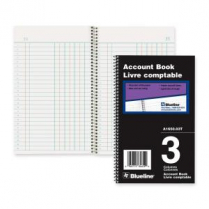 Blueline&reg; 1650 Columnar Book 5" x 8" 3-column