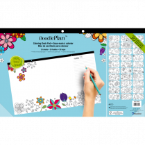 Blueline&reg; DoodlePlan&trade; Desk Pad 17-3/4" x 10-7/8" 30 Sheets Garden Design