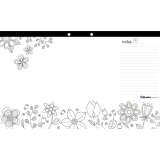 Blueline&reg; DoodlePlan&trade; Desk Pad 17-3/4" x 10-7/8" 30 Sheets Garden Design