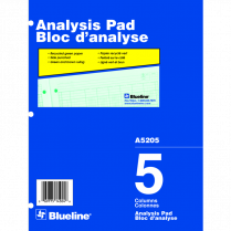 Blueline&reg; A5200 Analysis Pad 10-7/8 x 8-1/2" 5 Column