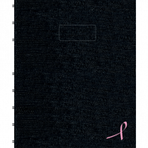 Blueline&reg; NotePro&trade; Pink Ribbon Notebook 9-1/4" x 7-1/4" 150 pgs Black