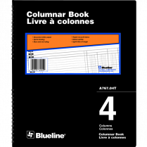 Blueline&reg; A767 Columnar Book 12" x 10" 4-column