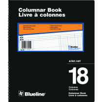 Blueline&reg; A767 Columnar Book 12" x 10" 18-column