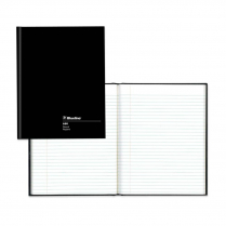 Bluline A80 Record Book Hard Cover 7-1/4" x 9-1/4" Black