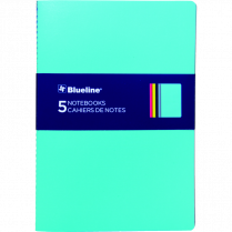 Blueline&reg; Notebooks Ruled 64 Pages 8-1/4" x 5-3/4" Assorted Colours 5/pkg