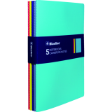 Blueline&reg; Notebooks Ruled 64 Pages 8-1/4" x 5-3/4" Assorted Colours 5/pkg