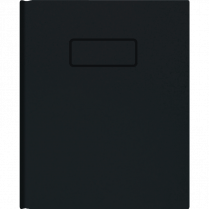 Blueline&reg; Hard Cover Perfect Bound Notebook 9-1/4x7-1/4" 192pgs Ruled with Margin Black
